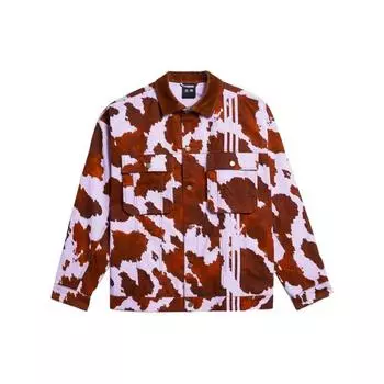 Свободная джинсовая куртка Adidas Originals X Ivy Park, женская верхняя одежда бордового цвета HE3739 M