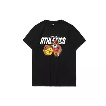 Свободная футболка с короткими рукавами Li-Ning Wade Basketball Series, мужские топы, черные AHSQ509-2 XXL