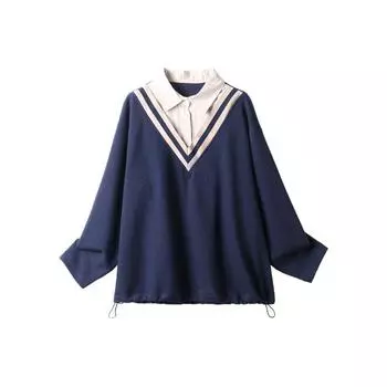 Свободная и стройная толстая девушка с толстыми двухсекционными лацканами, толстовка, пальто, топ для женщин M