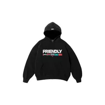 Свободная и универсальная толстовка с капюшоном для мужчин и женщин в европейском и американском стиле Y2K с буквенным принтом M чёрный