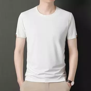 Свободная качественная мужская рубашка поло, новая летняя молодежная повседневная однотонная мужская футболка с короткими рукавами, универсальный топ