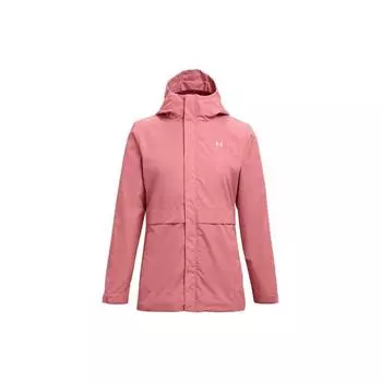 Свободная куртка с капюшоном и длинными рукавами Under Armour, женские куртки розового цвета с логотипом 1342816-663 L