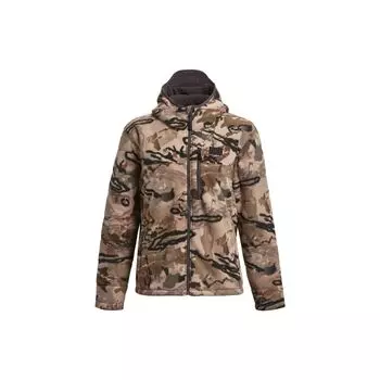Свободная куртка Under Armour на молнии с капюшоном и цветными блоками, женская верхняя одежда, разноцветная 1378819-989 XL