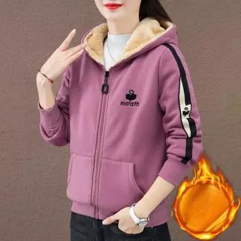 Свободная куртка женская толстовка с капюшоном и длинным рукавом спортивная толстовка с капюшоном M пурпурный розовый