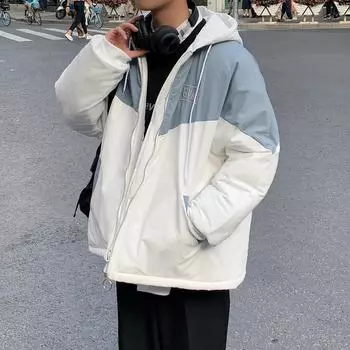 Свободная молния Модная хлопковая одежда с подкладкой Мужская и женская одежда больших размеров из хлопка Осень и зима Хулиган Красивый пожилой M