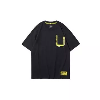 Свободная мужская футболка с короткими рукавами Li-Ning X Disney, черные AHSP069-2 L
