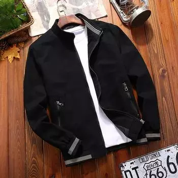 Свободная осенняя повседневная куртка для молодежи и среднего возраста Мужская куртка Мужская куртка с воротником-стойкой M