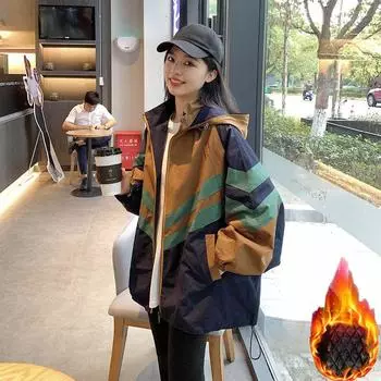 Свободная полосатая бейсбольная куртка для женщин, идеально подходит для зимы и осени S