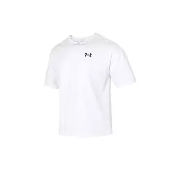 Свободная повседневная спортивная футболка Under Armour, мужские топы, белые 1376560-100 S