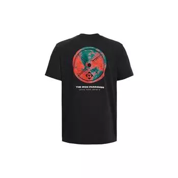 Свободная тренировочная футболка с короткими рукавами Under Armour Project Rock Graphic Print, мужские топы, черные 1376898-001 XL