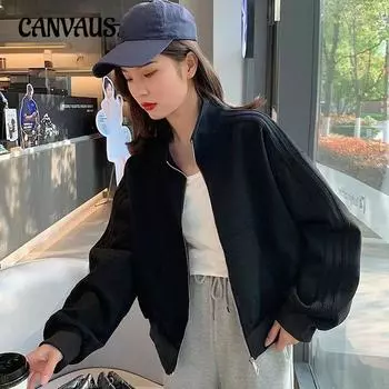 Свободная утепленная бейсбольная куртка женская осенне-зимняя куртка больших размеров с воротником-стойкой M серый