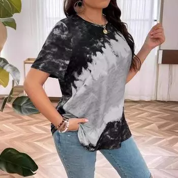 Свободная женская одежда большого размера, женская летняя свободная повседневная футболка с короткими рукавами