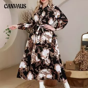 Свободное платье для женщин больших размеров Temperament Commuter 2XL чёрный