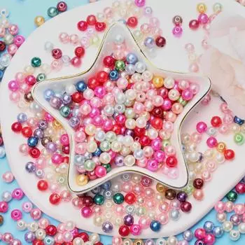 Свободные акриловые бусины-разделители, круглые 6/8 мм, сделай сам, ручная работа для ожерелья, браслета, модные 200/100 шт./упак., серьги, ювелирные инструменты 6mm разноцветный