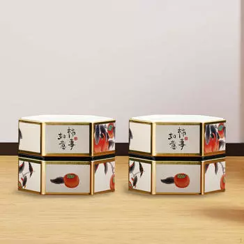 Свободные банки для чая, банки для контейнеров, портативные контейнеры для хранения в китайском стиле, кухня, 2 шт. 7cmx8cmx8cm_Persimmon