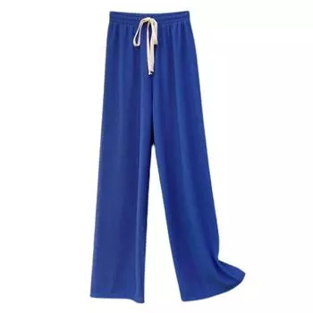 Свободные брюки с высокой талией и полосками на шнурке. Прямые брюки. Брюки. Широкие брюки. розовый