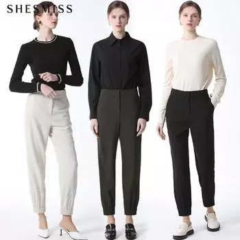 Свободные брюки Shs Miss Jogger Dark Khaki (DK)/55