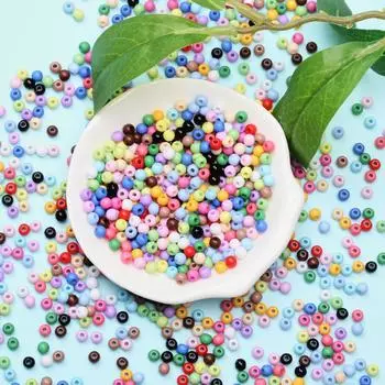 Свободные бусины, 1000 шт., модные ювелирные аксессуары, акриловые бусины «сделай сам», 4 мм, бусины 1000Pcs разноцветный