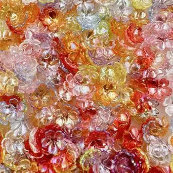 Свободные бусины, 100 шт., браслеты с цветком Galsang, 14,7 мм, для изготовления ювелирных изделий, серьги, новая мода, акриловое высококачественное ожерелье «сделай сам», нежные ювелирные изделия жёлтый