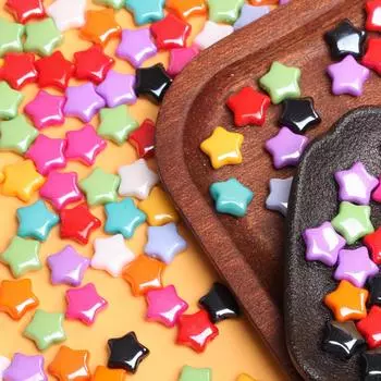 Свободные бусины, 200 шт./пакет, маленькие звезды в форме DIY, материал для бисера, акрил для браслета, ожерелья, брелок 10,2 мм