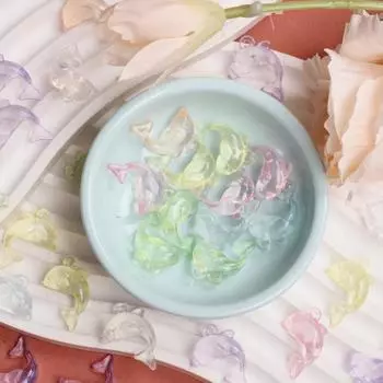 Свободные бусины 20 шт. ювелирные аксессуары ожерелье своими руками 15,6*20,5 мм акриловые браслеты мода для изготовления ювелирных изделий в форме дельфина розовый