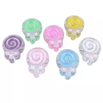 Свободные бусины, 5 шт., акриловые леденцы/ромашки для браслета, прозрачное ожерелье, изготовление DIY, материалы ручной работы, мода Daisy зелёный