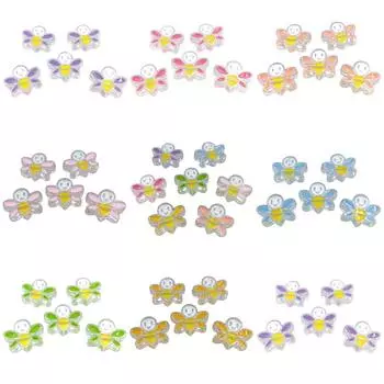 Свободные бусины, 5 шт., модные подвески в виде животных, креативные подвески в виде пчелы для изготовления браслетов, акриловые маленькие медведи, капельное масло, сделай сам, ювелирный материал Bee оранжевый