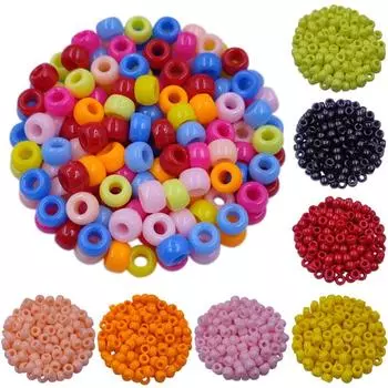 Свободные бусины 9*6 мм 40 шт. ярких цветов акриловое ожерелье браслет для изготовления ювелирных изделий DIY ремесла кулон 4