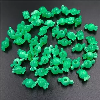 Свободные бусины, модные аксессуары для ювелирных изделий своими руками, 15*8 мм, креативные подвески для браслета, сережек, 30 шт., конфетные бусины зелёный