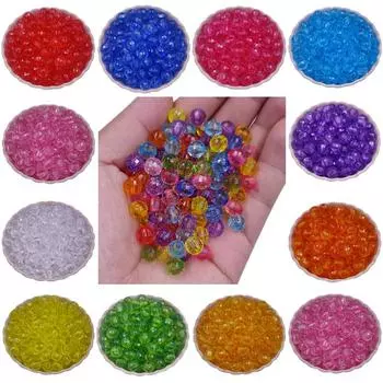 Свободные бусины, ожерелье, браслет, кулон, акриловая режущая поверхность, сделай сам, поделки для изготовления ювелирных изделий, круглый шар 8/10 мм 8mm оранжевый