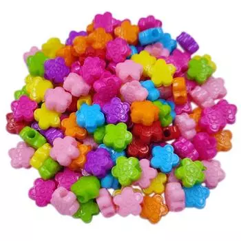 Свободные бусины ярких цветов, оптовая продажа, подвеска для изготовления ювелирных изделий, ожерелье, браслет, звезда, ракушка, цветок, 20/40 шт., бусины 20Pcs 11mm Flower