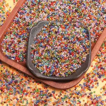 Свободные бусины, стеклянные бусины, изготовление ювелирных изделий, 450 г/упаковка, для браслета, ожерелья своими руками разноцветный