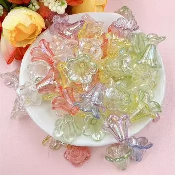 Свободные бусины «Утренняя слава» 12*11,5 мм, серьги, изготовление ювелирных изделий, браслеты, сделай сам, акрил, 200 шт., ювелирные аксессуары, ожерелье белый