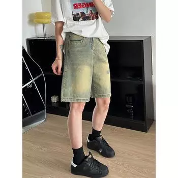 Свободные джинсы прямого кроя, винтажные длинные джинсовые брюки, потертые широкие брюки, повседневные брюки больших размеров XXL