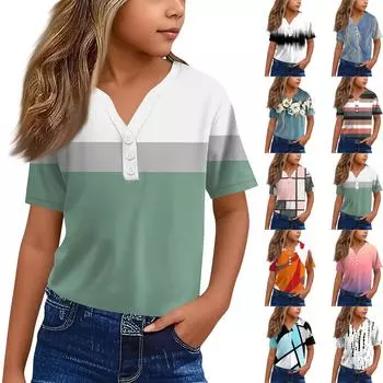 Свободные футболки для мальчиков и девочек 100 чёрный