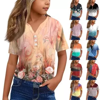 Свободные футболки для мальчиков и девочек 100 чёрный