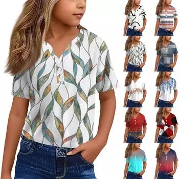 Свободные футболки для мальчиков и девочек 100 армия зеленый