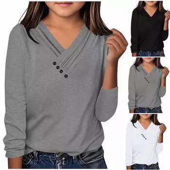 Свободные футболки для мальчиков и девочек 110 чёрный