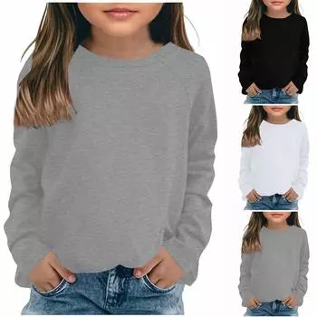 Свободные футболки для мальчиков и девочек 110 чёрный