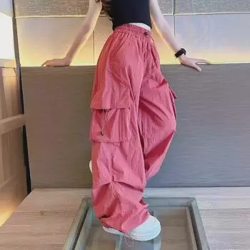 Свободные комбинезоны с широкими штанинами для девочек весна-лето 2024 года в уличном стиле для детей