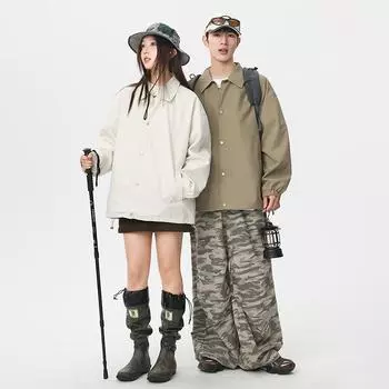 Свободные куртки Спортивная одежда для активного отдыха Весенние и осенние куртки Мужские и женские куртки M чёрный