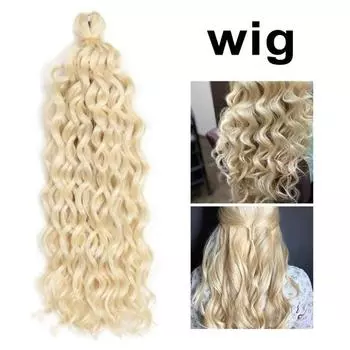Свободные наращивание волос с глубокими волнами Яркие цвета Мягкая удобная высокотемпературная проволока Русский парик Ежедневное использование