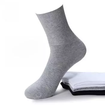 Свободные носки Double Needle для мужчин и женщин - удобные всесезонные хлопковые носки для кормления грудью от Chenggongfang 42-46 серый