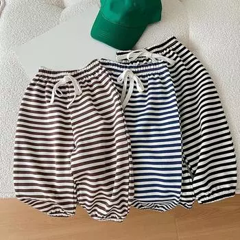 Свободные прямые брюки для девочек, удобные для кожи и дышащие повседневные брюки 140