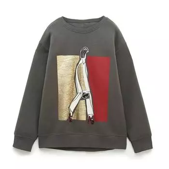 Свободные пуловеры с длинным рукавом и круглым вырезом, женские топы, женские бронзовые флисовые толстовки S зелёный