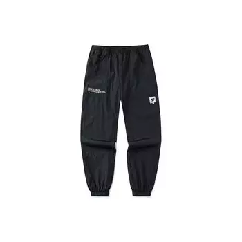 Свободные спортивные брюки Anta Solid Color Woven, женские, черные, 962238503-1 M
