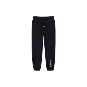 Свободные спортивные брюки Li Ning Badfive с манжетами и буквенным принтом, женские брюки черного цвета AYKS362-2 S