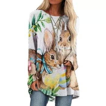 Свободные женские футболки с круглым вырезом, абстрактные аниме-мультфильмы, каваи, 3D-печать, длинный рукав, модная нестандартная женская одежда, топы M