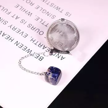 Свободный фильтр для заварки чая, сетчатый фильтр из нержавеющей стали, подвеска из хрустального камня, чайные шарики, фильтр для ресторана и домашнего использования 4