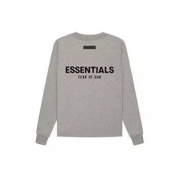 Свободный флисовый свитшот унисекс Fear of God Essentials с круглым вырезом SS22 Темно-овсяный FOG-SS22-432 XXS